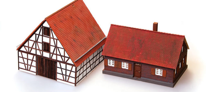 Fränkisches Bauernhaus mit Scheune Maßstab 1:50