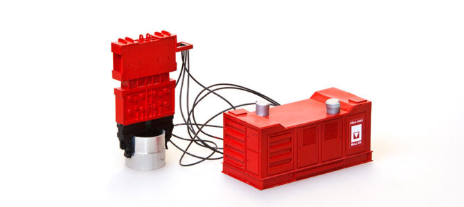 Auftragsarbeit der Firma Müller – Ramme mit Antriebsaggregat Maßstab: 1:50