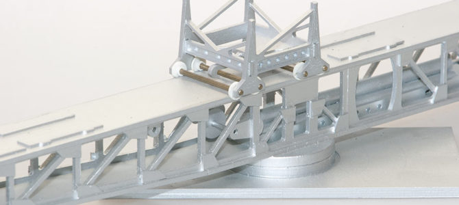 Detail Historischer Schiffskatapult  Maßstab 1:48 für Sammler historischer Flugzeuge