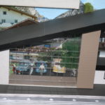 Schalterhalle mit Blick in die Hintergrndkulisse