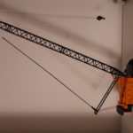 Kran auf ca. 35m aufgerüstet