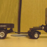 Das Gespann in Transportstelllung...