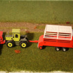 Conrad Intrac mit Eigenbau mähwerk und Ladewagen