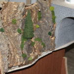 Spant mit aufgebauten Korkfelsen