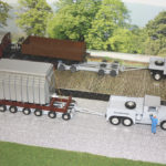 ...dahinter ein 4-achsiger Culemeyer