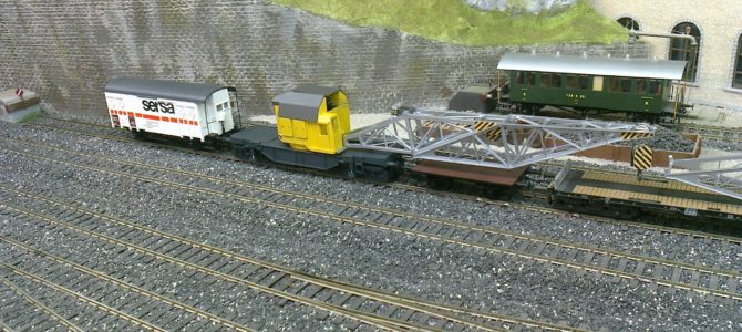 Schweizer Eisenbahnkran in 1:45 Spur 0