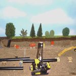 Kleines Pipeline Baustellendiorama