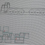 PC-Zeichnung des Fahrgestells und Kabine