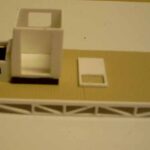 Die Kabine mit Tür...