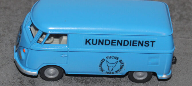 Fuchs Kundendienstfahrzeug in 1:50 auf Siku VW T1 Basis selbstgebaut. Fuchs Kundendienstfahrzeug in 1:50 auf Siku VW T1 Basis selbstgebaut.